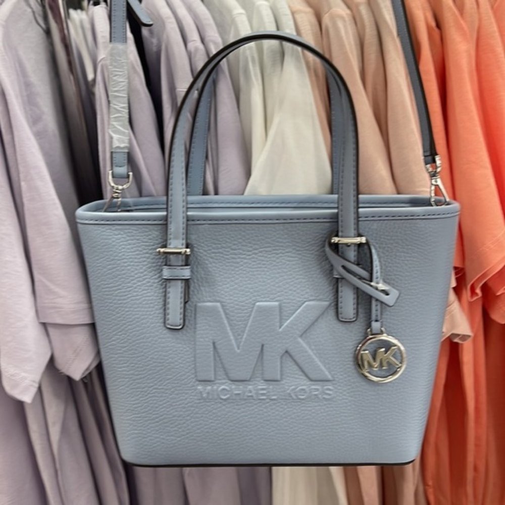 Michael Kors Xs Cryl Conv Tz Tote Pale Blue - Picture 10 of 16
